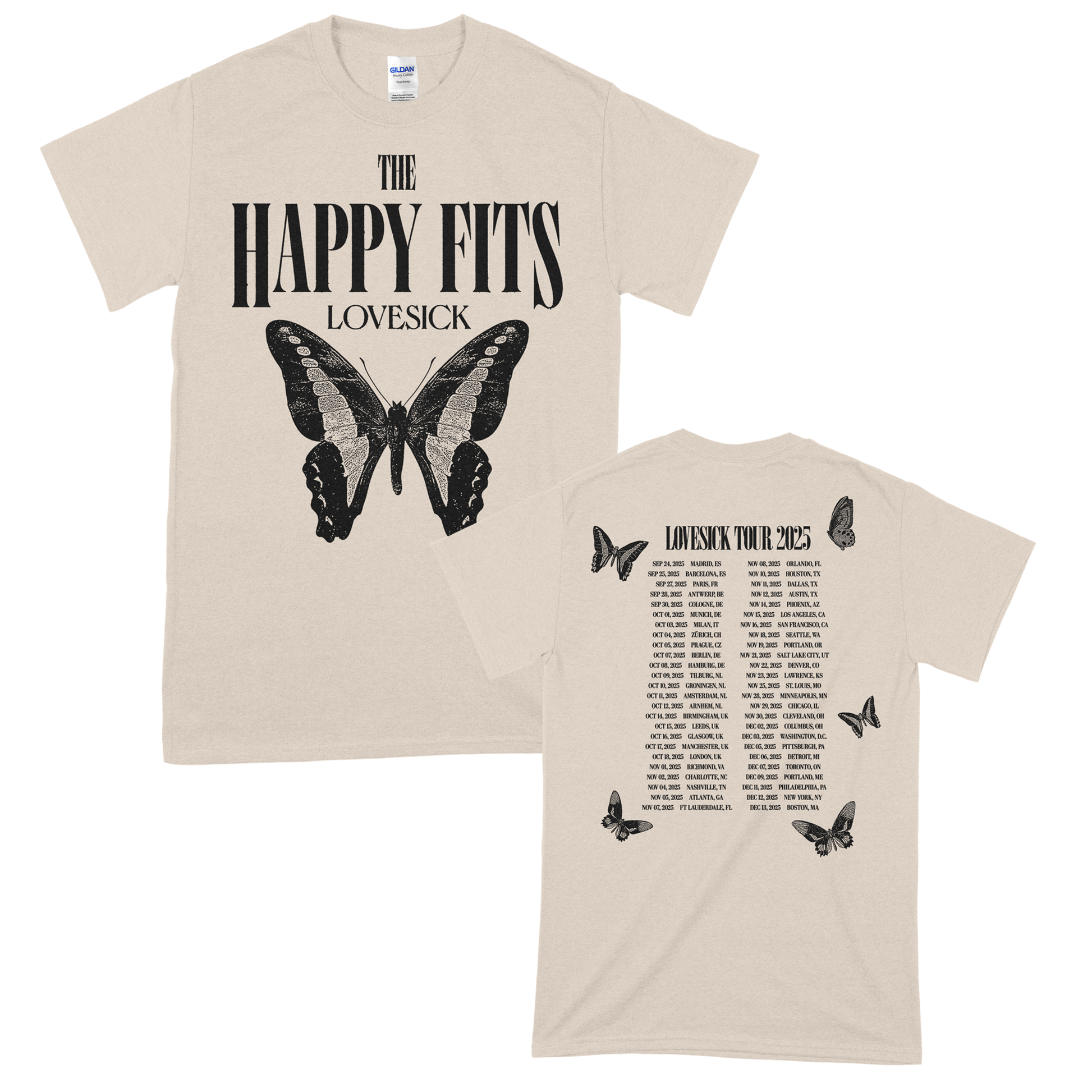 The Happy Fits (Butterfly EU/UK Tour 2025) T-Shirt